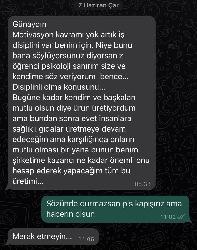 Öğrenci mesajı 10