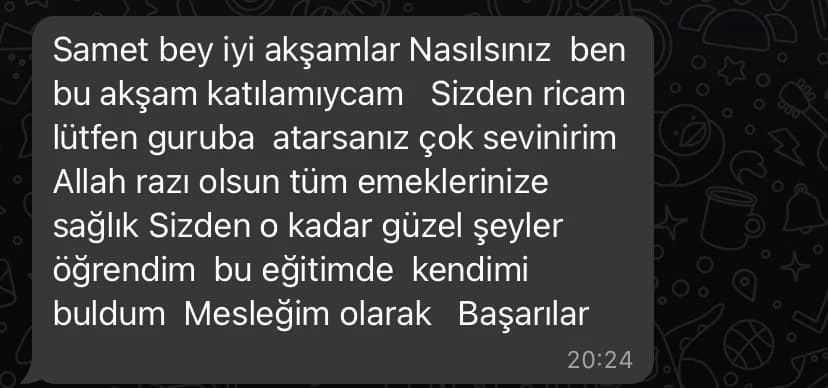 Öğrenci mesajı 13